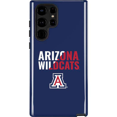 University of Arizona Wildcats Logo Split Blue Galaxy S25 Ultra Impact Case