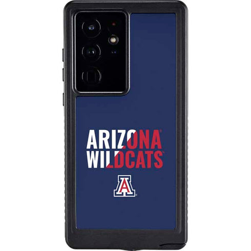 University of Arizona Wildcats Logo Split Blue Galaxy S24 Ultra Waterproof Case