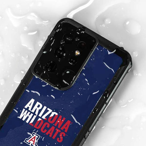 University of Arizona Wildcats Logo Split Blue Galaxy S24 Ultra Waterproof Case