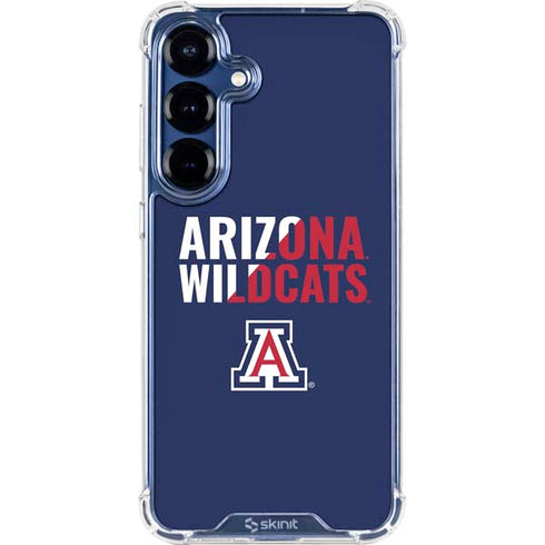 University of Arizona Wildcats Logo Split Blue Galaxy S25 Clear Case