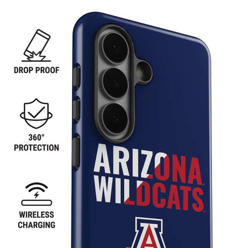 University of Arizona Wildcats Logo Split Blue Galaxy S26 Impact Case