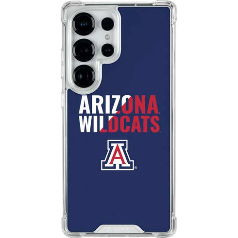University of Arizona Wildcats Logo Split Blue Galaxy S26 Ultra Clear Case