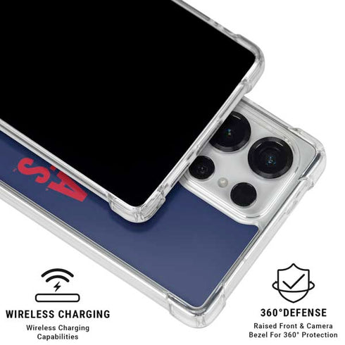 University of Arizona Wildcats Logo Split Blue Galaxy S26 Ultra Clear Case