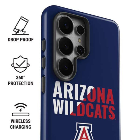 University of Arizona Wildcats Logo Split Blue Galaxy S26 Ultra Impact Case