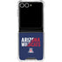 University of Arizona Wildcats Logo Split Blue Galaxy Z Flip7 Clear Case