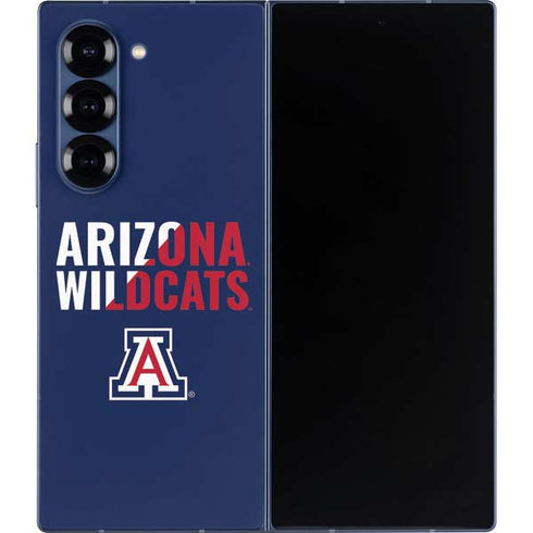 University of Arizona Wildcats Logo Split Blue Galaxy Z Fold6 Skin