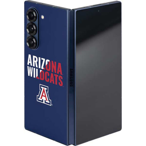 University of Arizona Wildcats Logo Split Blue Galaxy Z Fold6 Skin
