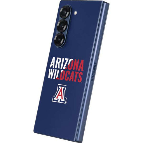University of Arizona Wildcats Logo Split Blue Galaxy Z Fold6 Skin