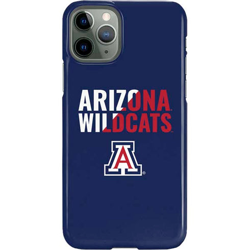 University of Arizona Wildcats Logo Split Blue iPhone Cases