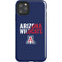 University of Arizona Wildcats Logo Split Blue iPhone Cases