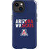 University of Arizona Wildcats Logo Split Blue iPhone 15 Impact Case