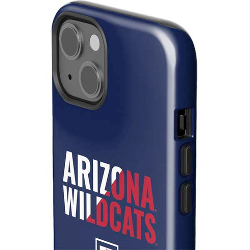 University of Arizona Wildcats Logo Split Blue iPhone 15 Impact Case