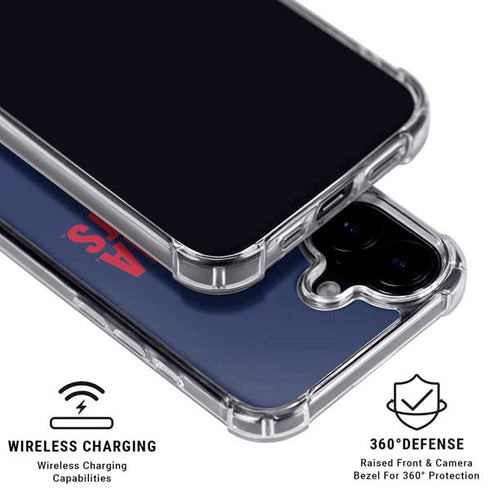 University of Arizona Wildcats Logo Split Blue iPhone 16 Clear Case