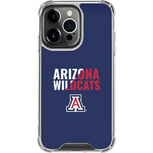 University of Arizona Wildcats Logo Split Blue iPhone 16 Pro Clear Case