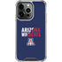 University of Arizona Wildcats Logo Split Blue iPhone 16 Pro Clear Case