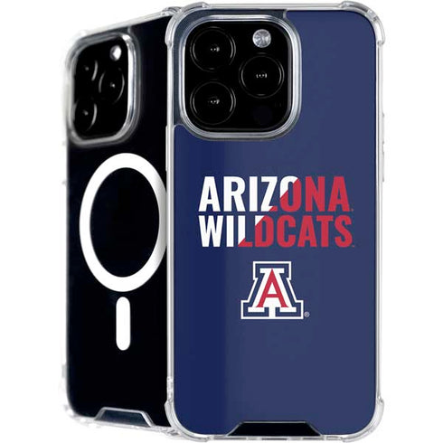 University of Arizona Wildcats Logo Split Blue iPhone 16 Pro MagSafe Case
