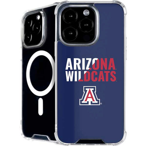 University of Arizona Wildcats Logo Split Blue iPhone 16 Pro Max MagSafe Case