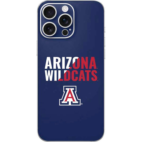 University of Arizona Wildcats Logo Split Blue iPhone 16 Pro Max Skin