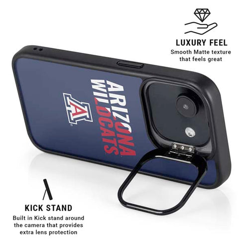 University of Arizona Wildcats Logo Split Blue iPhone 16e Kickstand Case