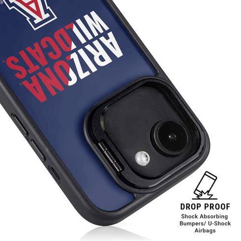 University of Arizona Wildcats Logo Split Blue iPhone 16e Kickstand Case