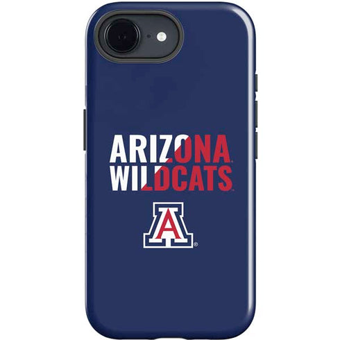 University of Arizona Wildcats Logo Split Blue iPhone 16e Impact Case