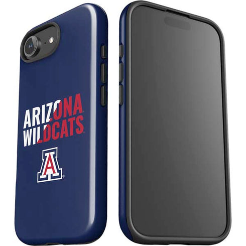 University of Arizona Wildcats Logo Split Blue iPhone 16e Impact Case