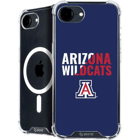 University of Arizona Wildcats Logo Split Blue iPhone 16e MagSafe Case