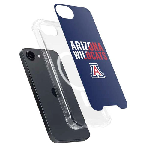 University of Arizona Wildcats Logo Split Blue iPhone 16e MagSafe Case
