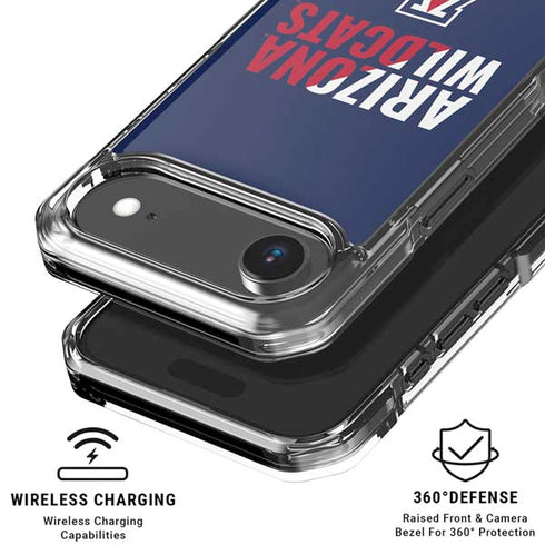 University of Arizona Wildcats Logo Split Blue iPhone 17 Air Clear Case