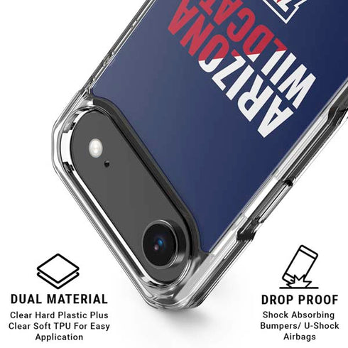 University of Arizona Wildcats Logo Split Blue iPhone 17 Air Clear Case
