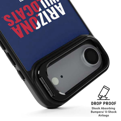 University of Arizona Wildcats Logo Split Blue iPhone 17 Air Kickstand Case