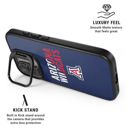 University of Arizona Wildcats Logo Split Blue iPhone 17 Kickstand Case