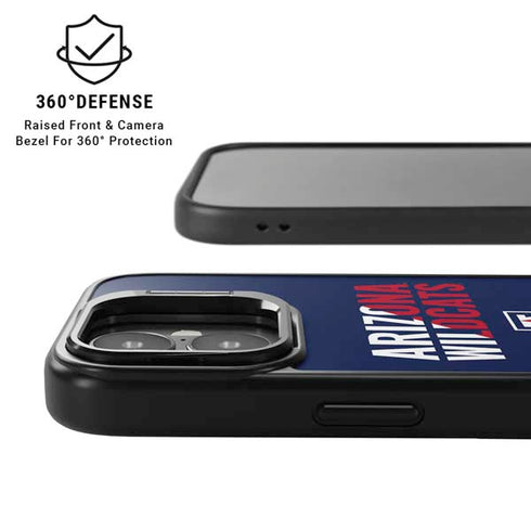 University of Arizona Wildcats Logo Split Blue iPhone 17 Kickstand Case