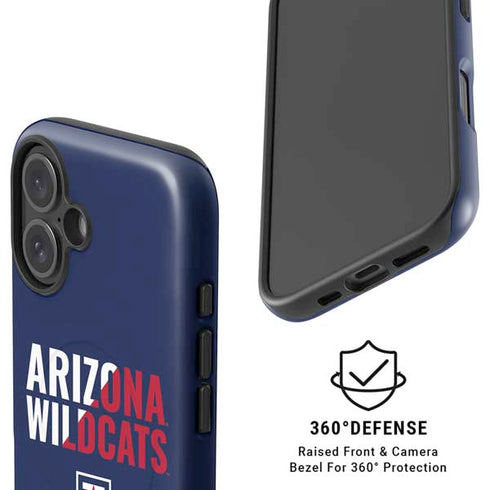 University of Arizona Wildcats Logo Split Blue iPhone 17 Magsafe Impact Case