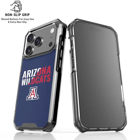 University of Arizona Wildcats Logo Split Blue iPhone 17 Pro Clear Case