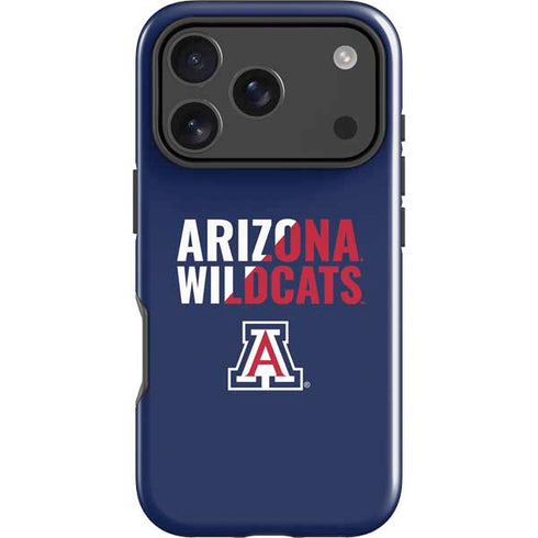 University of Arizona Wildcats Logo Split Blue iPhone 17 Pro Impact Case