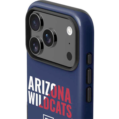 University of Arizona Wildcats Logo Split Blue iPhone 17 Pro Impact Case