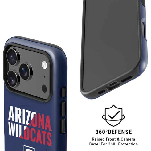 University of Arizona Wildcats Logo Split Blue iPhone 17 Pro Magsafe Impact Case