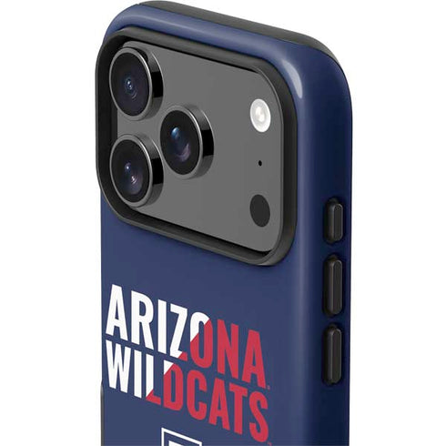University of Arizona Wildcats Logo Split Blue iPhone 17 Pro Max Impact Case