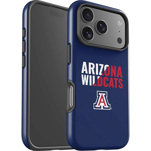 University of Arizona Wildcats Logo Split Blue iPhone 17 Pro Max Impact Case