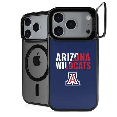 University of Arizona Wildcats Logo Split Blue iPhone 17 Pro Max Kickstand Case