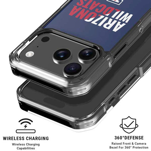 University of Arizona Wildcats Logo Split Blue iPhone 17 Pro Max MagSafe Case