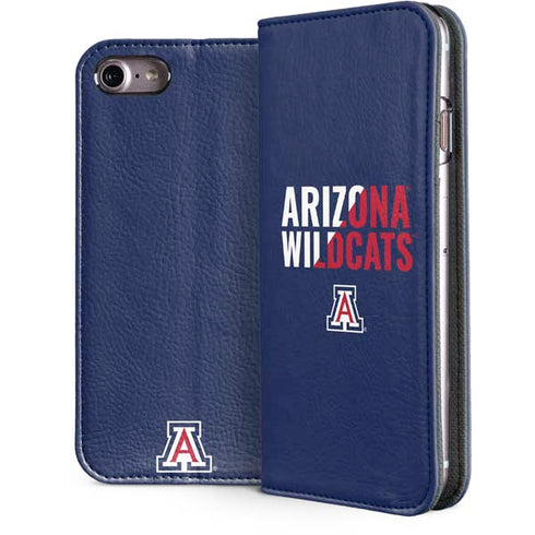 University of Arizona Wildcats Logo Split Blue iPhone 7 Folio Case