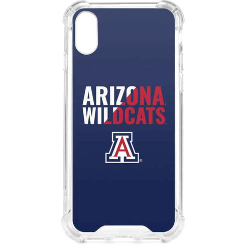 University of Arizona Wildcats Logo Split Blue iPhone XS Clear Case