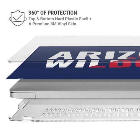 University of Arizona Wildcats Logo Split Blue MacBook Pro 13in (2020) Case plus Skin