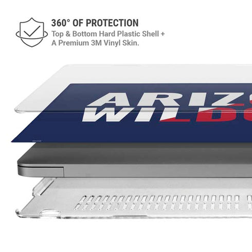 University of Arizona Wildcats Logo Split Blue MacBook Pro 14in (2021-24) Case plus Skin
