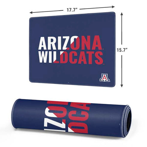 University of Arizona Wildcats Logo Split Blue Gaming Mouse Pad