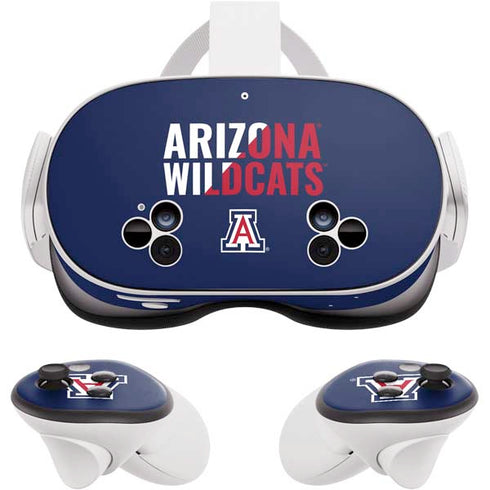 University of Arizona Wildcats Logo Split Blue Meta Quest 3S Skin
