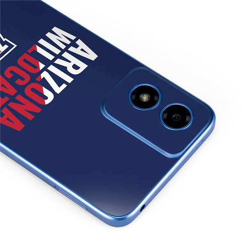 University of Arizona Wildcats Logo Split Blue Moto G Play 4G (2024) Skin