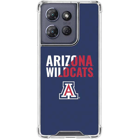 University of Arizona Wildcats Logo Split Blue Moto G Play 5G (2025) Clear Case